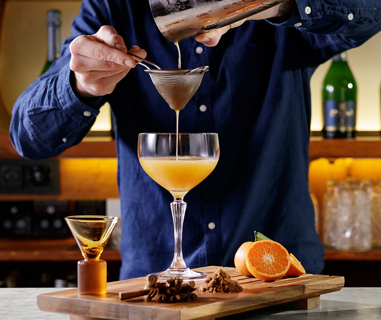 Cocktail d'hiver orange, cannelle de Maison Aguila